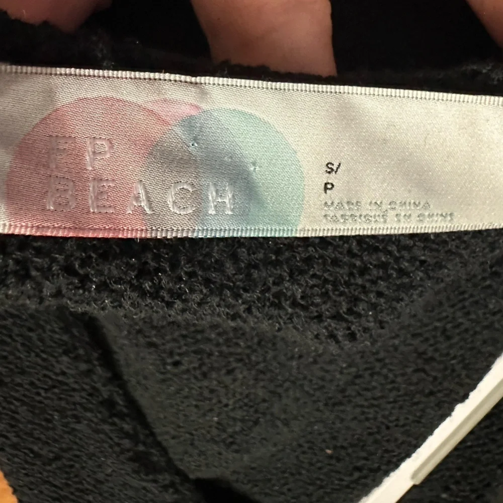 Free People Beach Black Sweater Jumpsuit